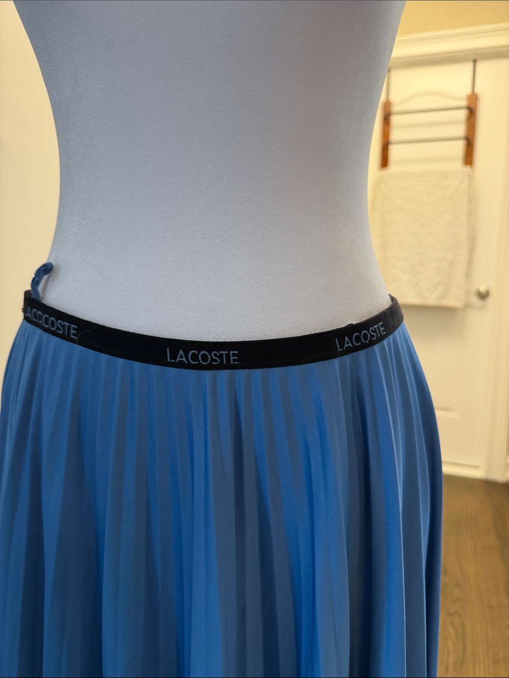Lacoste Blue Pleated Midi Skirt - Picture 5 of 8